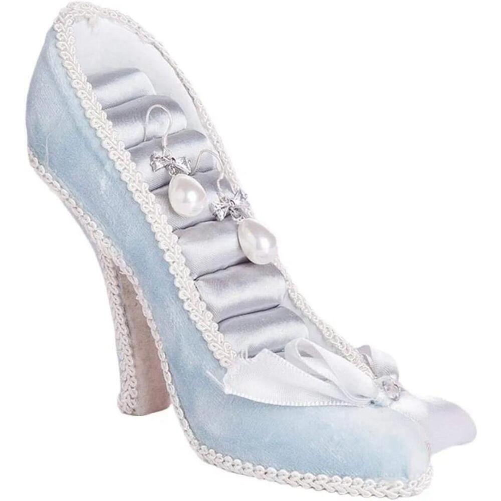 High Heel Shaped Jewelry Rack In Light Blue - Picture 3 of 5